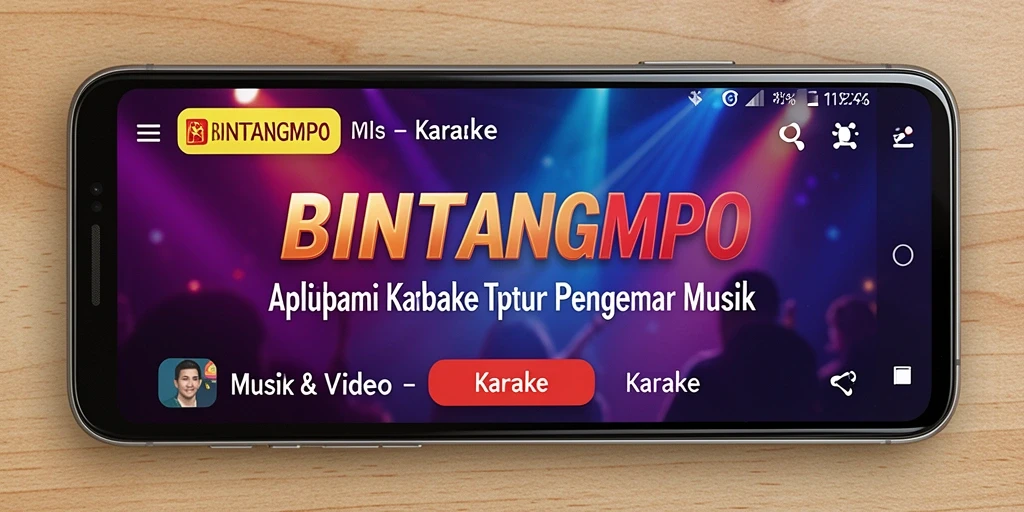 Antarmuka aplikasi Karaoke BINTANGMPO yang menarik dan intuitif.