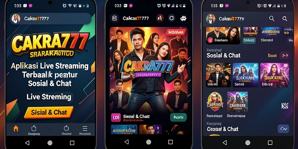 Antarmuka pengguna CAKRA777 yang menarik dan interaktif.
