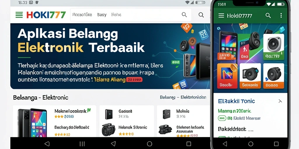 Screenshot antarmuka HOKI777 yang menampilkan produk elektronik.