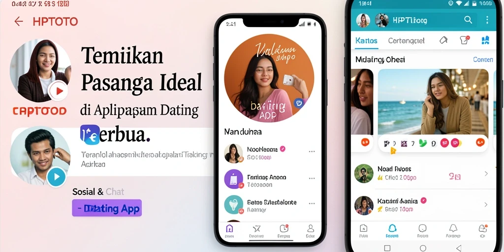 Tampilan antarmuka HPTOTO yang sederhana dan menarik untuk Dating App.