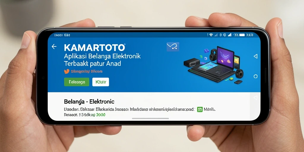 Antarmuka KAMARTOTO yang memudahkan belanja elektronik.