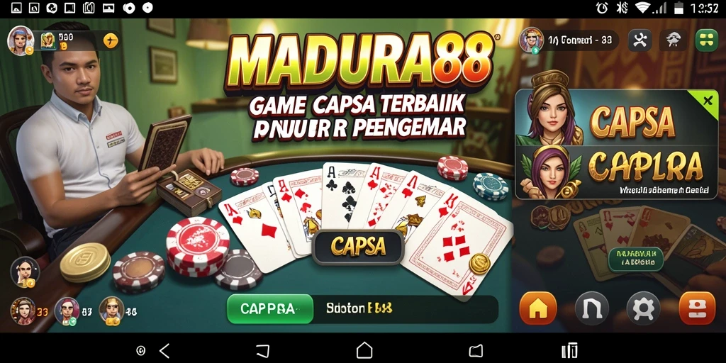 Antarmuka MADURA88 yang menarik dan mudah dinavigasi.