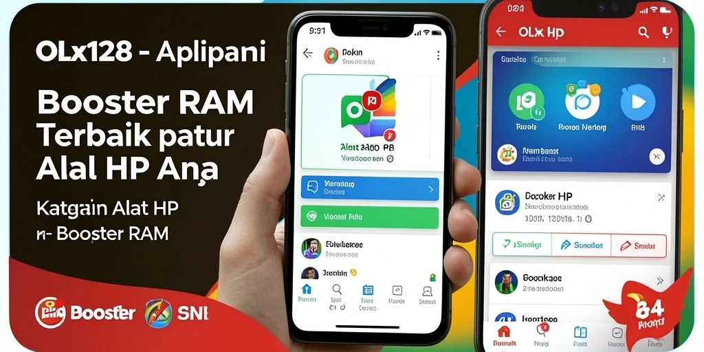 Tampilan antarmuka OLX128 yang intuitif untuk fungsi pembersihan RAM.