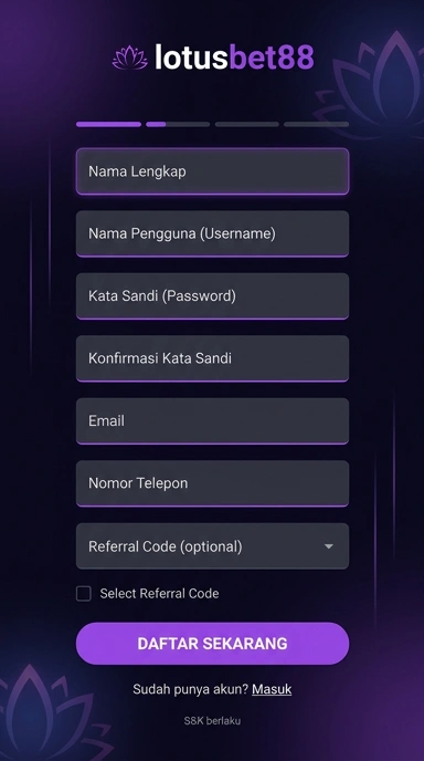 Cara Registrasi Akun Baru lotusbet88 untuk Pengguna Android